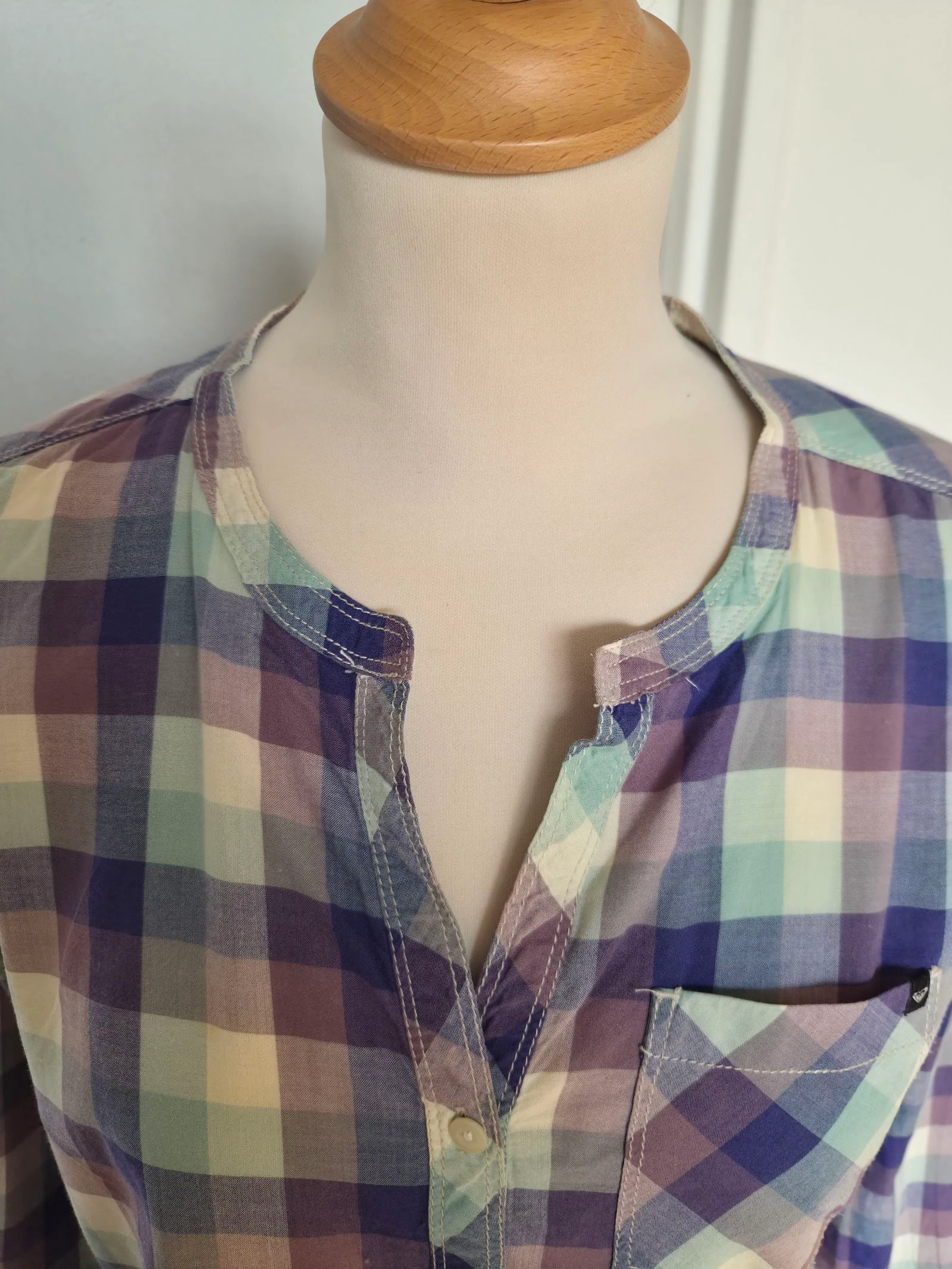 Roxy Checkered Shirt Size 36 – photo 4